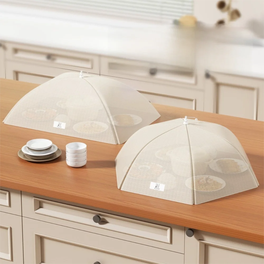 New Mesh Food Cover Foldable Dust Proof Dining Table Cover Washable Antibacterial Insect Proof Cover Home Kitchen