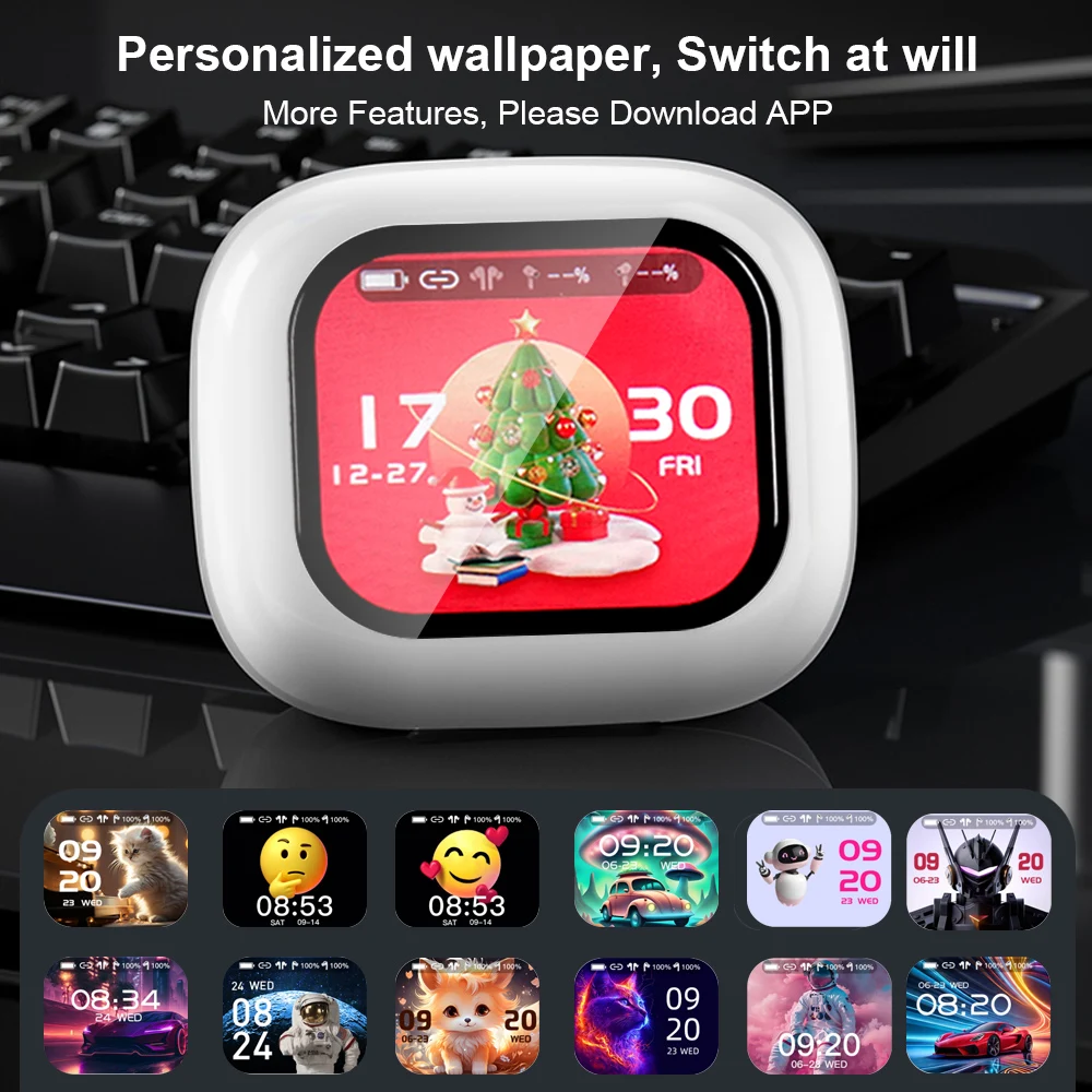GREATWALL Smart LCD Touch Screen TWS Earbuds 4