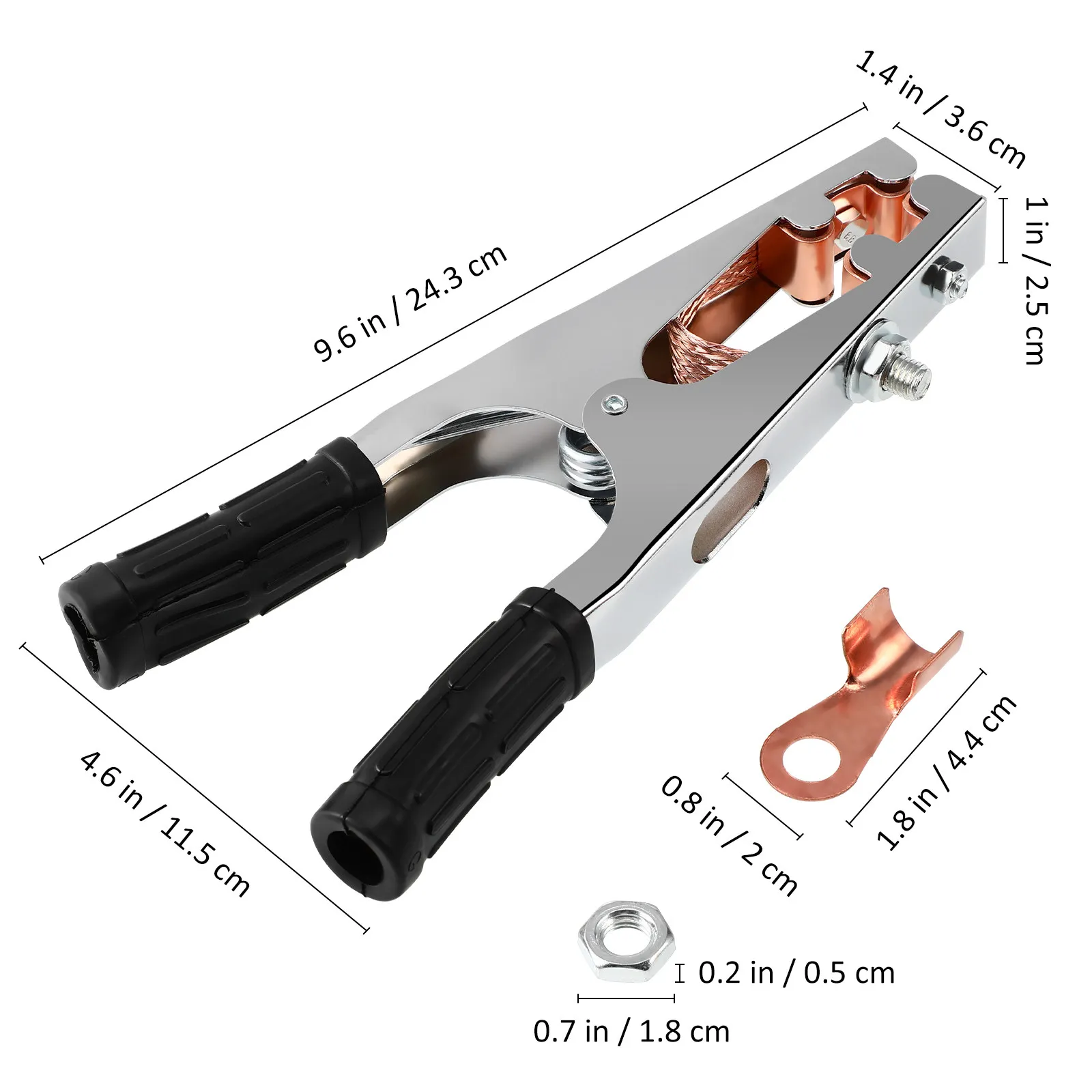Heavy Duty 800A Welding Ground Clamp Electroplated Strong Clamping Force Adjustable Jaw Grounding Clamp for Welding Machine
