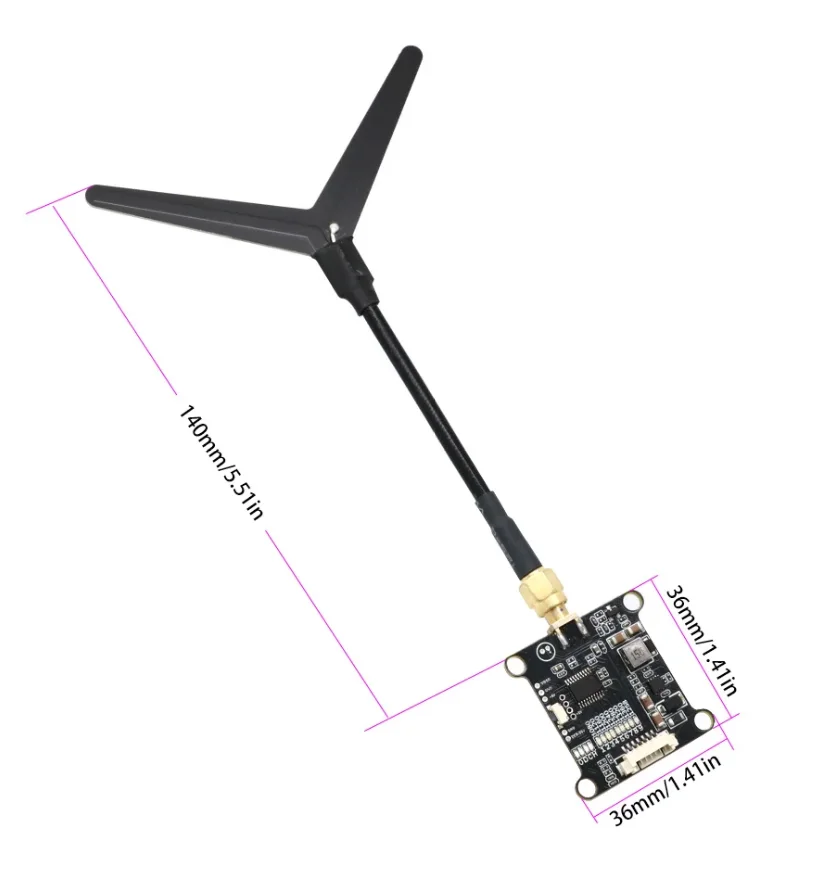드론 변속기 비디오 송신기 및 리시버, 20km 1.2Ghz 1.3Ghz 1W FPV VTX 모듈, 1.2G 1.3G