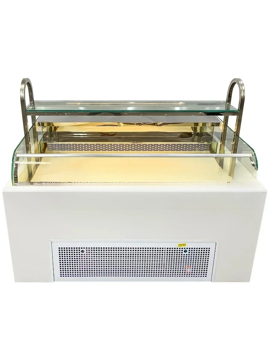 A  Open Refrigerated Cabinet Open Cake Show Case Sushi Pastry Dessert Fruit Preservation
