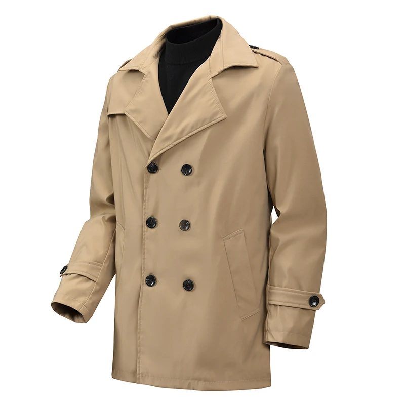 

Business Casual Trench Coat Men Medium-length Double-breasted Oversized Overcoat Men's Handsome Spring Autumn Fashion Outerwear