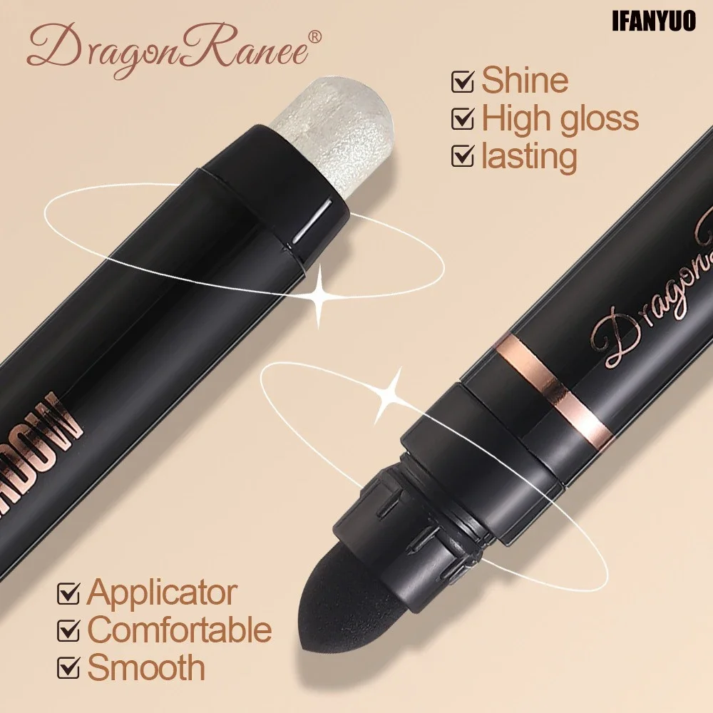 12 sztuk rozświetlacza zestaw kredek do cieni do powiek metaliczny brokat zielony fioletowy paleta cieni do powiek w sztyfcie Eyeliner Pen leżący jedwabnik makijaż