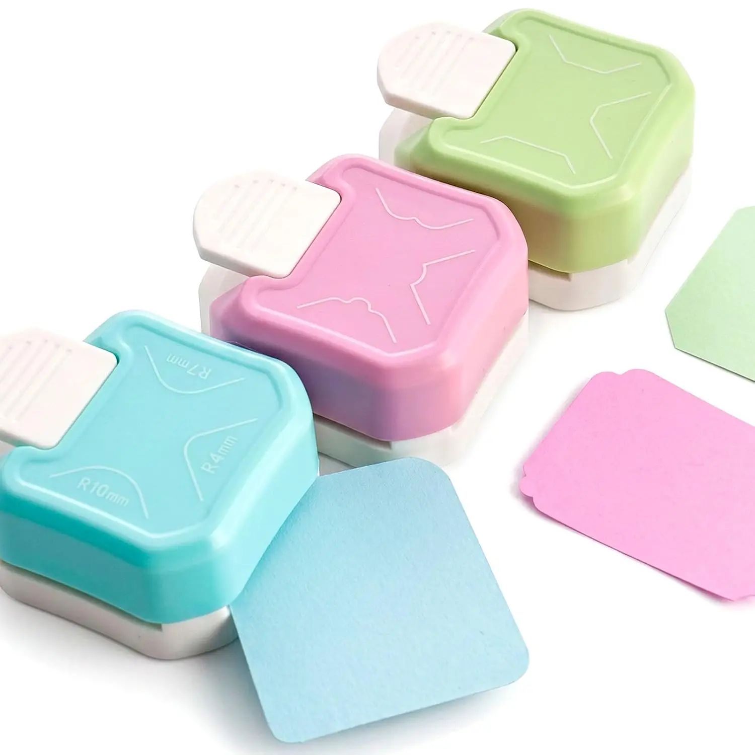 

3 in 1 Corner Rounder Punch with 3 Round Corner Sizes, Decorative Edge & Chamfer Cutter for Scrapbooking, Photos, Cardstock