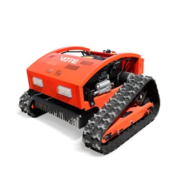 Customized Hot Sale Rubber Crawler Robot Gasoline Self Propelled Garden Remote Control Lawn Mower with rubber tracks