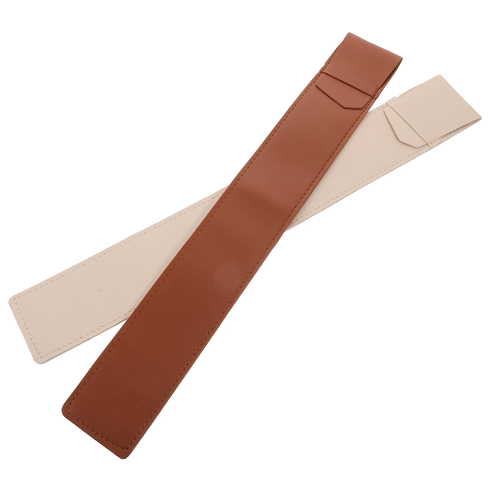 

2pcs Drumstick Holder Set Brown Beige Durable Faux Dustproof Drum Sticks Storage Organizer Universal Fit for Mallets