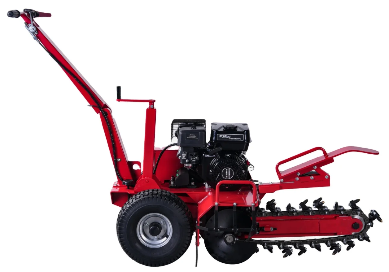 TUV CE Certificate Professional Mini Trencher with Chain 7HP High Efficient Saw Trencher