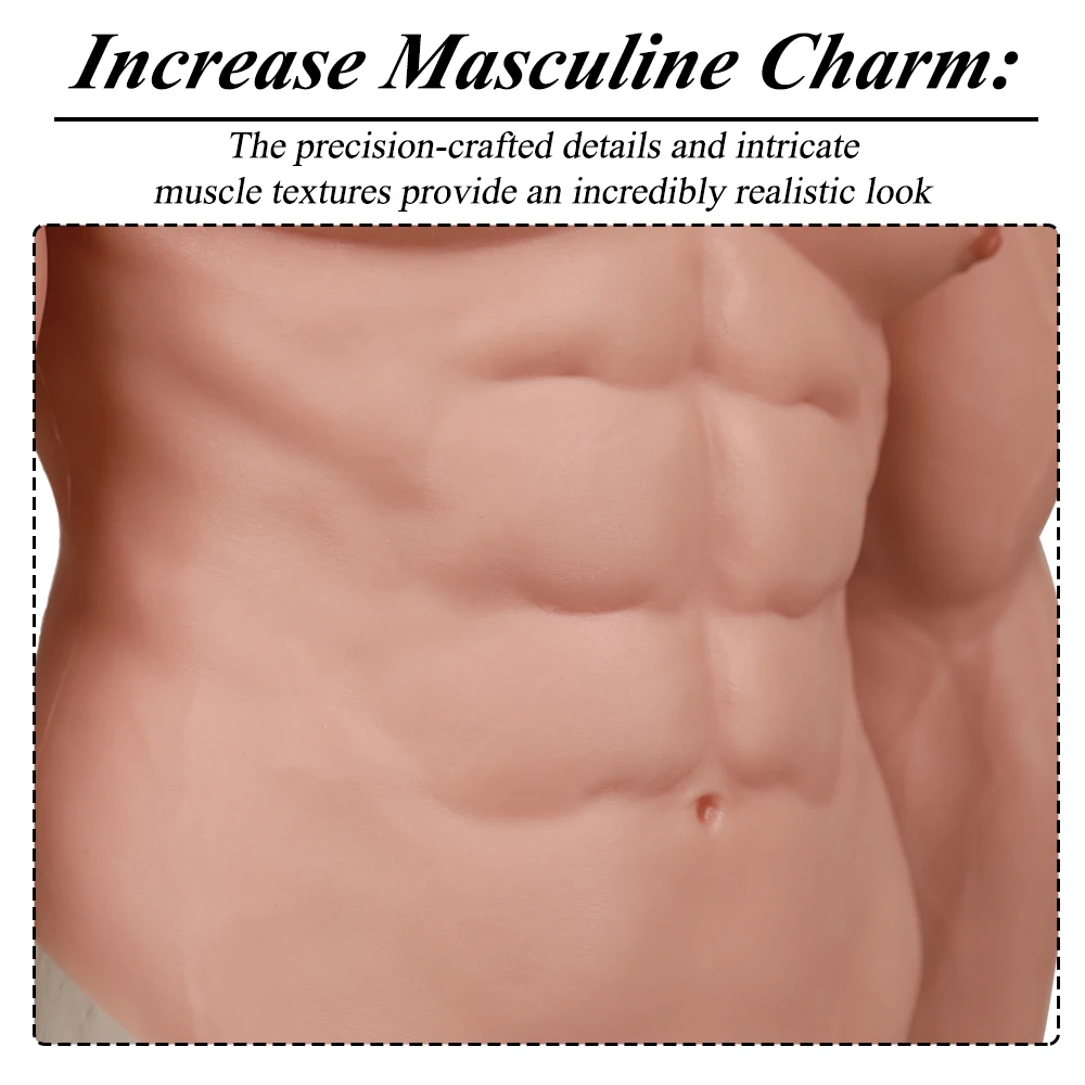 Silicone Muscle Suit Fake Belly Body For Cosplayers Bodybuilding Chest Man Crossdresser Movie props Chest Muscles Costume