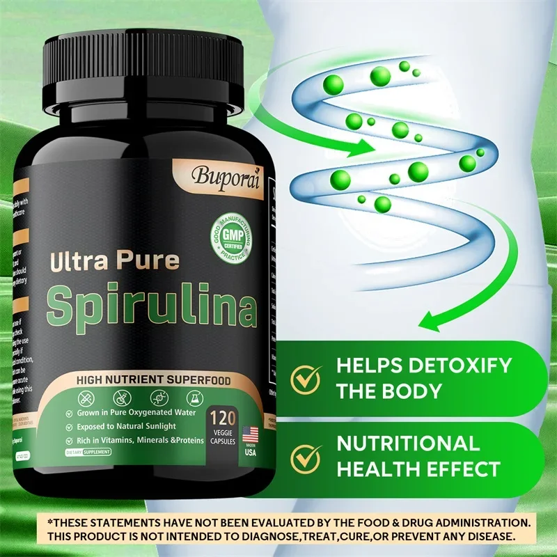 Organic Spirulina - Detoxification, Immune System, Cardiovascular, Antioxidant, Improve Digestive HealthSupplementsSupplements