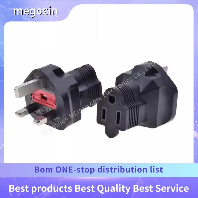 5pcs/lot UK TO 5-15P British power adapter British to American power adapter American to British plug adapter