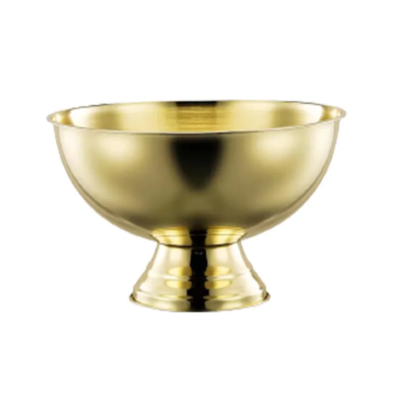 Stainless steel champagne bucket, red wine bowl, salad bowl, mixing bowl, fruit plate.