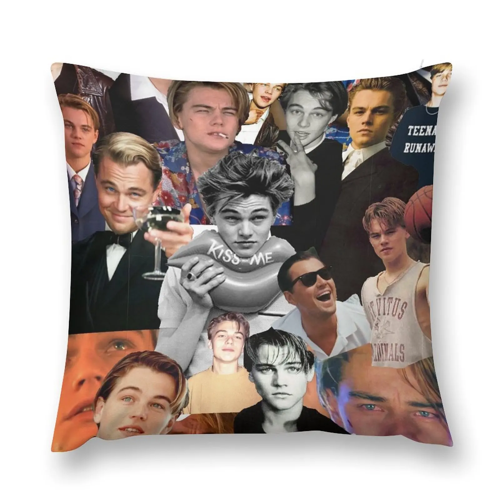 Leonardo Dicaprio Collage Throw Pillow ornamental pillows for living room Ornamental Pillow pillow