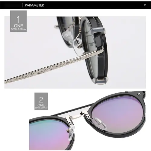 Imagen 2 del producto Gafas de sol Retro Steampunk de doble capa abatibles, dos usos, cubierta abatible, gafas Punk, gafas de sol negras, gafas para ordenador