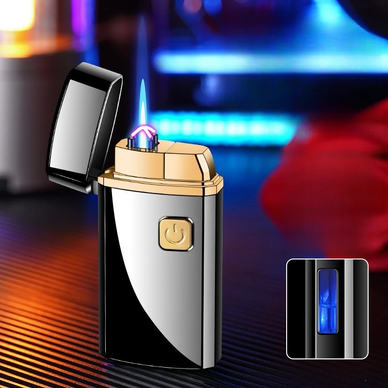 

New Technology Gas Electric Dual Use Lighter Windproof Arc Charging Lighter Men's Gift Lighter