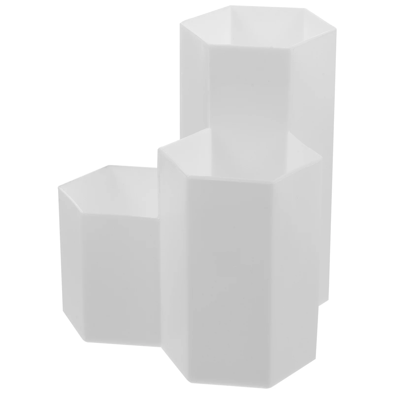 

1Pcs Hexagon Desktop Stationery Organizer Multifunctional Pen Holder Case Large Capacity Cosmetics Storage Box for Office Study