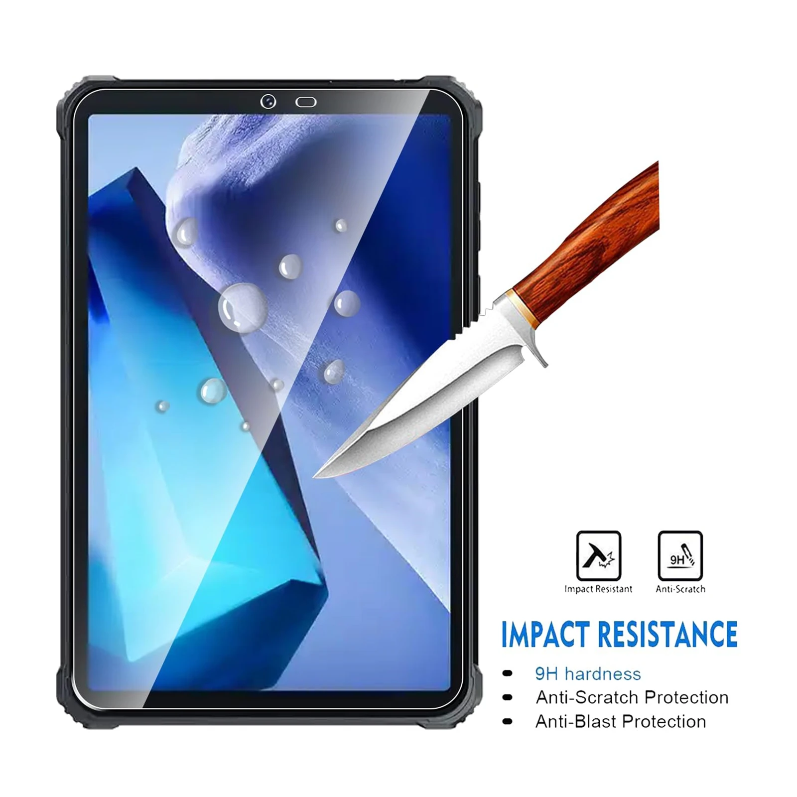 Screen Protector for Oukitel RT3 (8 inch) 2022 Released HD 9H Hardness Explosion-Proof Film Anti-fall Tablet Tempered Film