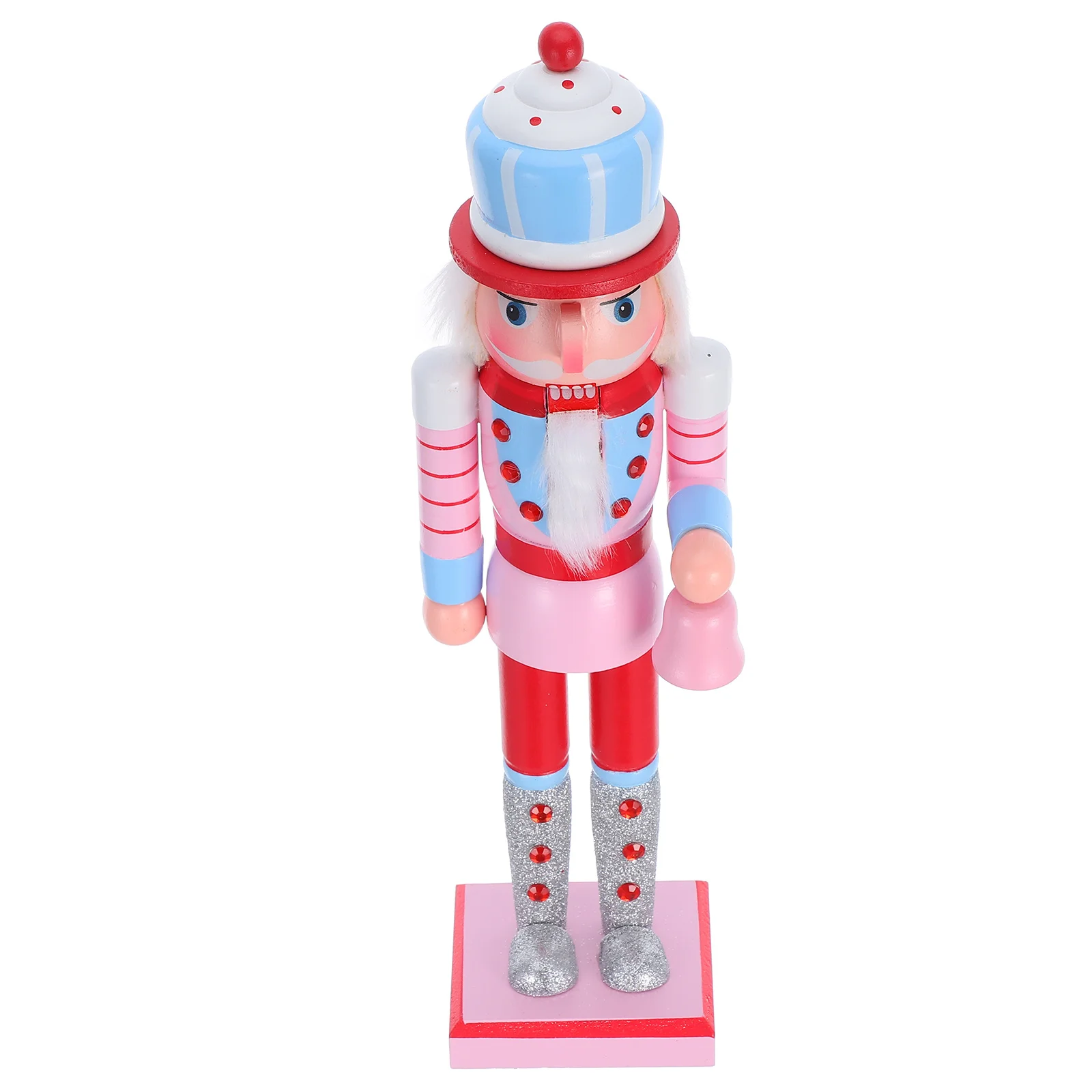 

Christmas Pink Candy Color Nutcracker Wooden Soldier Table Decoration Holiday Home Ornament Christmas Nutcracker