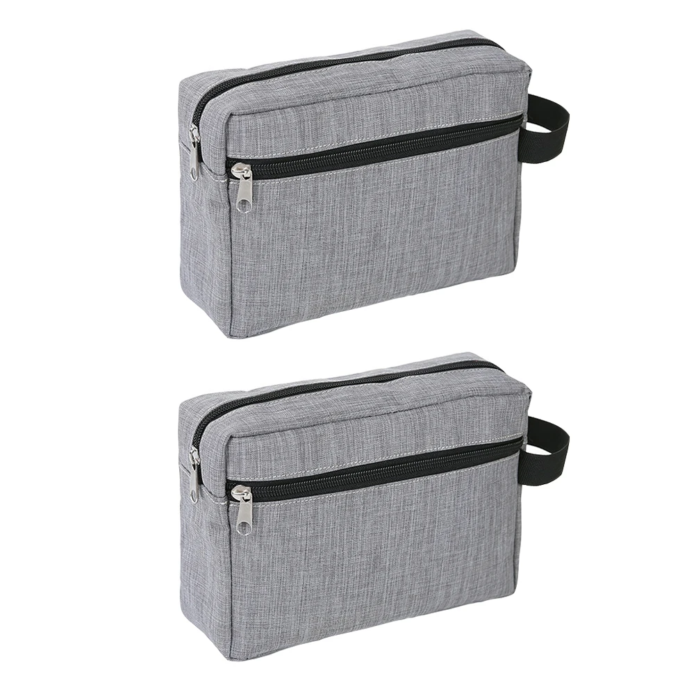 

2 Pcs Travel Bag Storage Toiletry for Men Small Makeup Toiletries Skin Care Oxford Cloth Wash and Pouch Man Mens Shower