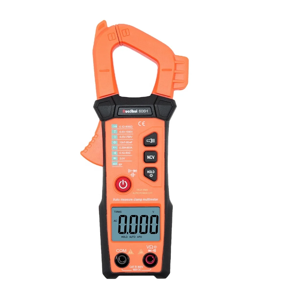 VICTOR 606H 6000 Counts LCD Max. Display True RMS Digital Clamp Multimeter AC DC 1000V 600A Auto identify Digital Meter