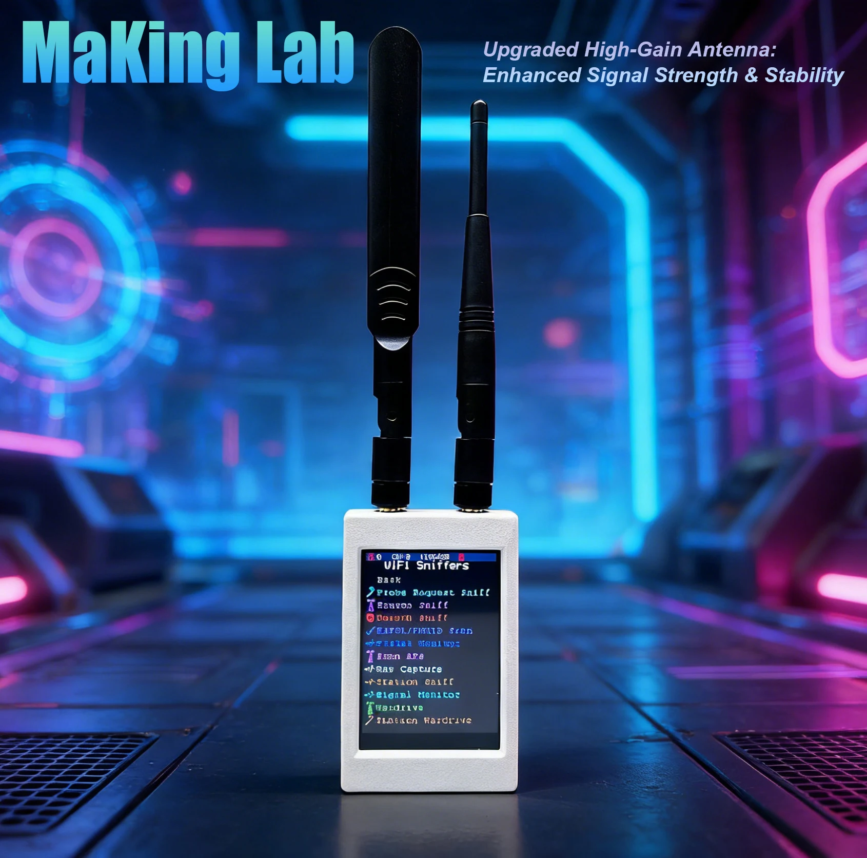 

New ESP32 Marauder Mar-X-Auder Device WiFi, Bluetooth, GPS, Supports CYD Updates, Enables Wireless Security Tools