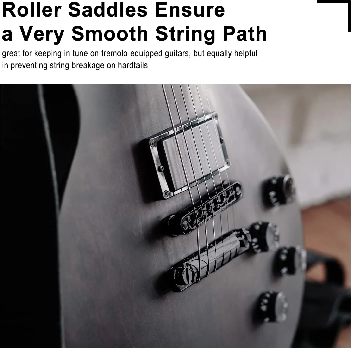 A Set of String Saddle Tune-O-Matic Bridge and Tailpiece with Studs for Style Electric Guitar