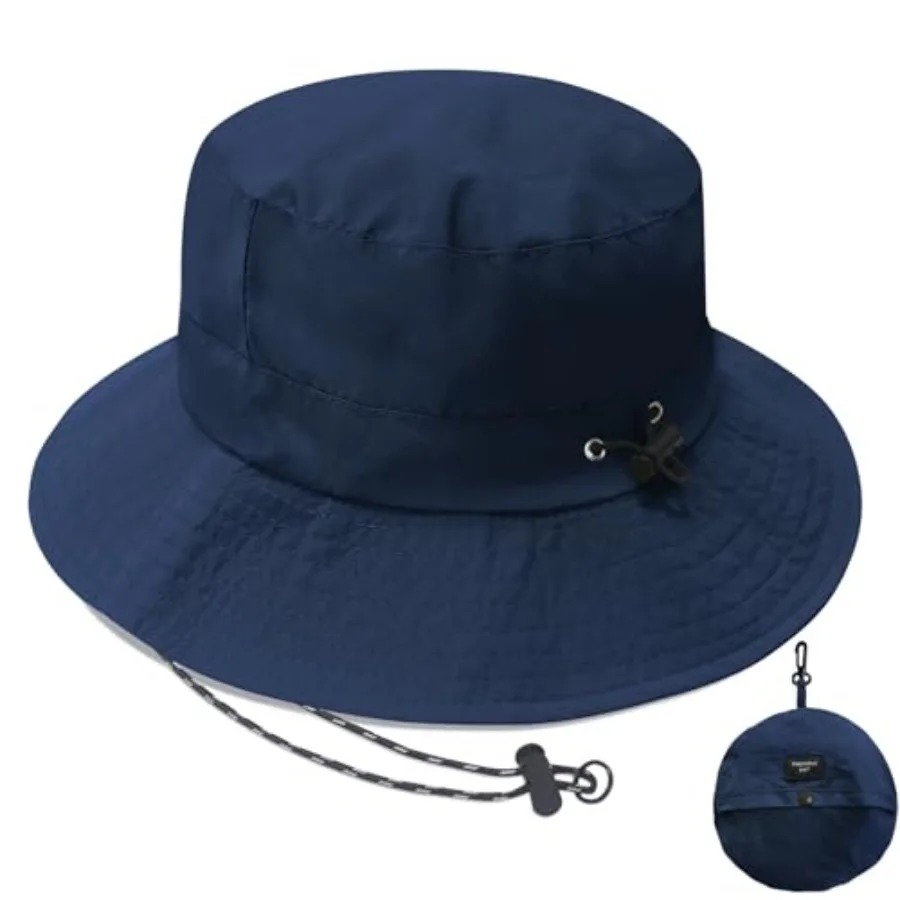 

PFFY Waterproof Bucket Hat Rain Quick Dry Hats for Men Women Packable Sun Hat for Fishing Hiking Outdoors