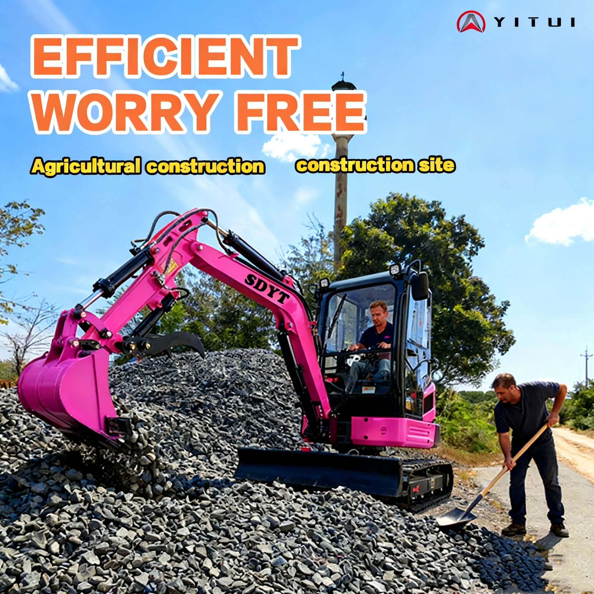 

Powerful Engine Mini Excavator 2.8 Ton Customized Anti-Slip Home Excavator Stable Operation Ce Certified For Garden Farm
