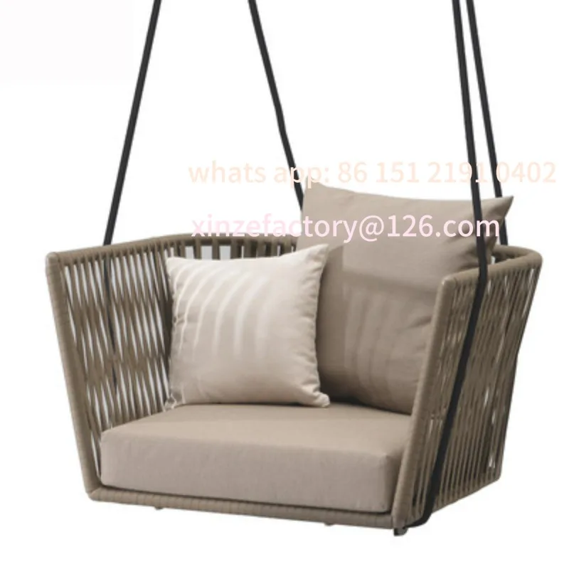 تخصيص في الهواء الطلق سوينغ كرسي معلق واحد مزدوج سلة معلقة كرسي الروطان شرفة كرسي متأرجح أرجوحة منزلية كسول