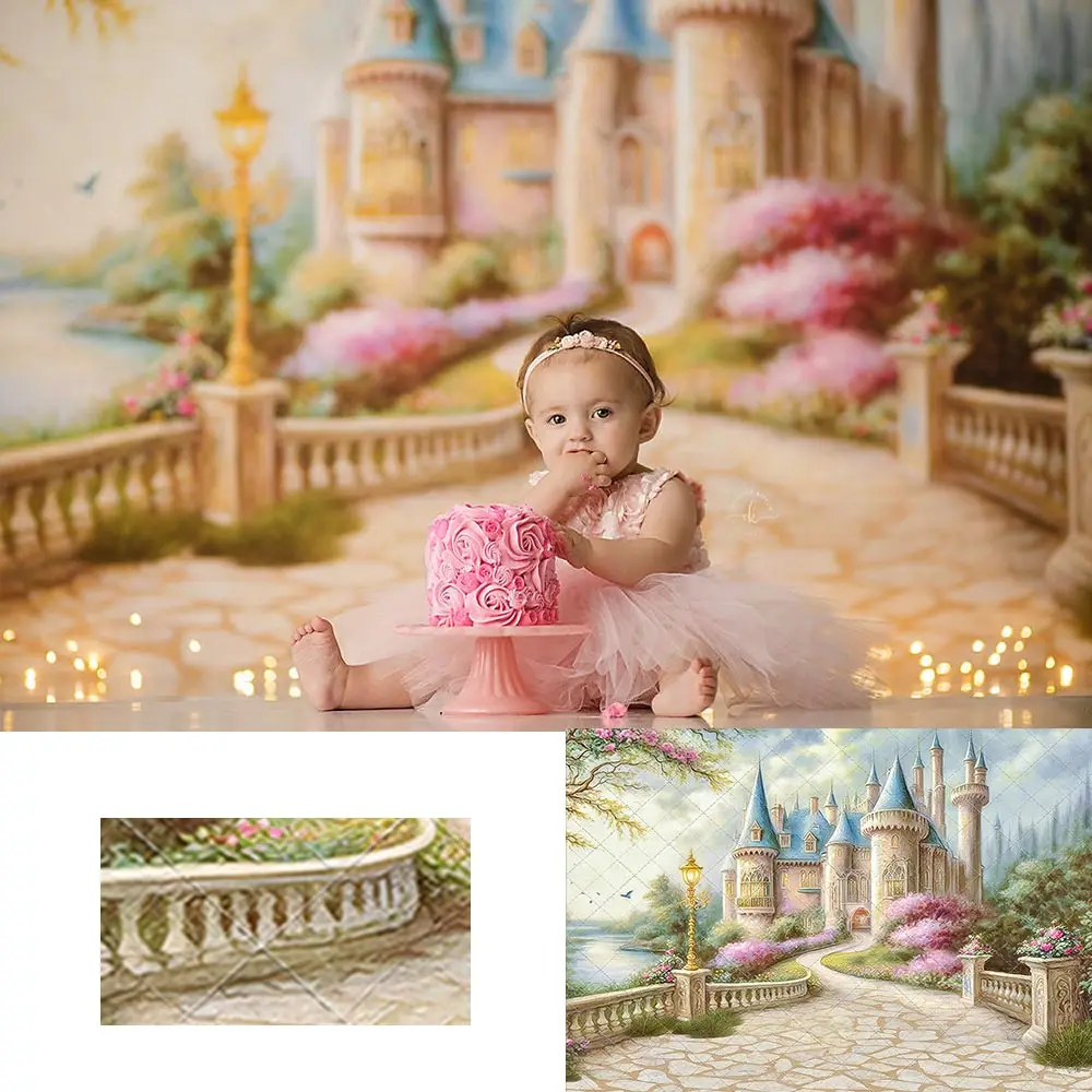 

Fantasy Castle Photography Backdrop Kids Baby Cake Smash Photocall Decors Child Adult Birthday Studio Backgrounds