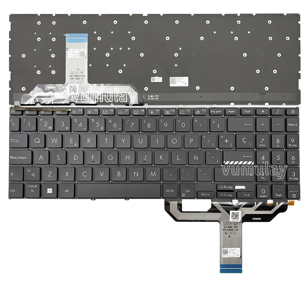 Hiszpańska podświetlana klawiatura do ASUS VivoBook X1605 X1605EA X1605E X1605VA X1602 X1603Z X1603ZA F1603 M1603 M1603Q M1603QA M1605XA P1605 S1605 UK