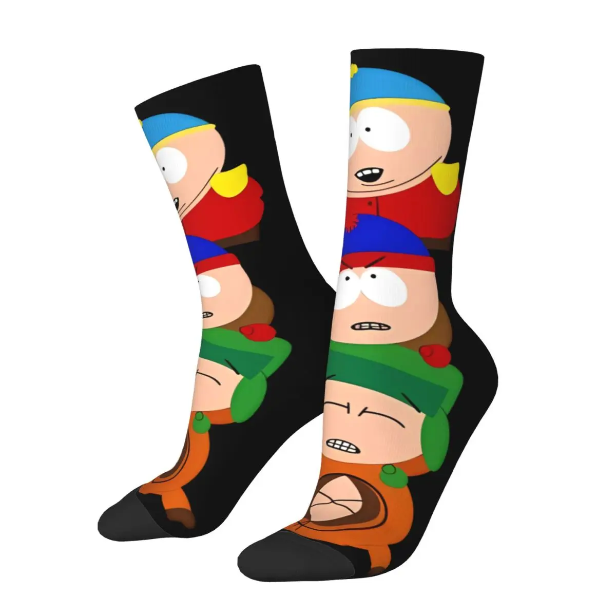 S-southpark Theme Breaking Park cosy High elasticity polyester fiber Unisex Hiking Happy 3D printing Street Style Crazy Sock