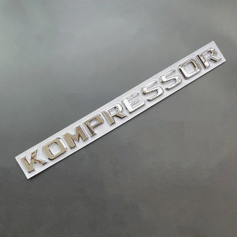 3D ABS Chrome Kompressor Letters Logo Badge Emblem Rear Boot Sticker For Mercedes CLK SLK SL CLS ML GL A B C E S Class