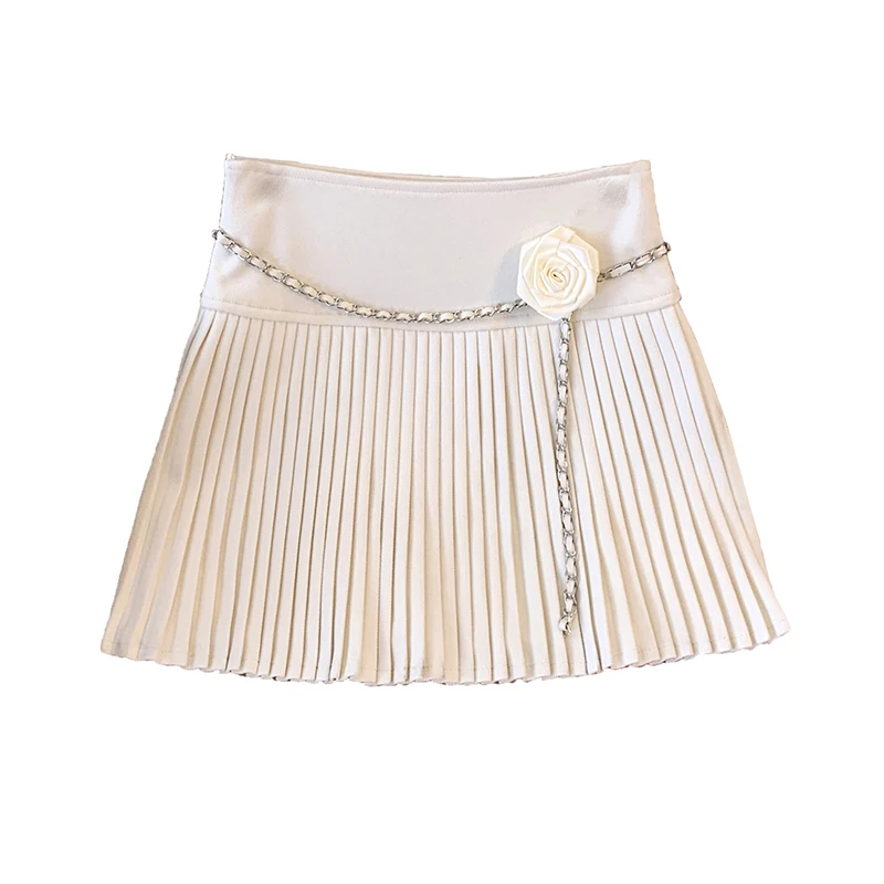 Women Temperament Pleated Skirts Korean Preppy Style Mini Skirts Chic Harajuku Casual Ladies A-line Short Skirt