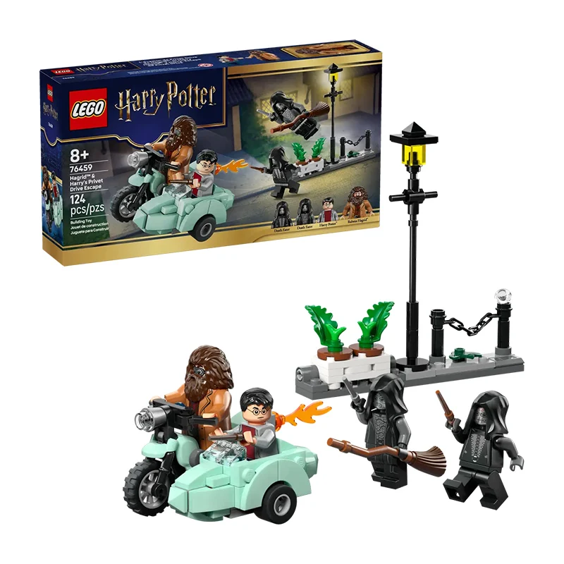 

LEGO Harry Potter 76459 Privet Drive Escape Building Set Hagrid and Harry Classic Movie Blocks Premium Collectible Play Toy