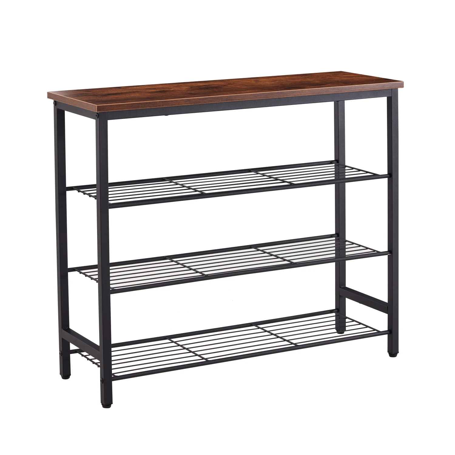 

DN 4-Tier Metal Shoe Rack with MDF Top Board - Modern Shoe Storage Shelf