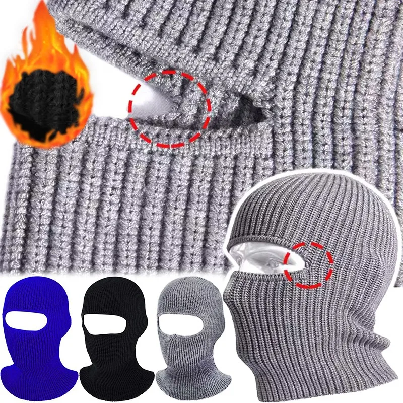 

Winter Protection Warm Mask Cold-proof Skullies Fleece Warm Hood Hat Winter Outdoor Sports Face Masks Thermal Beanies Masked Hat