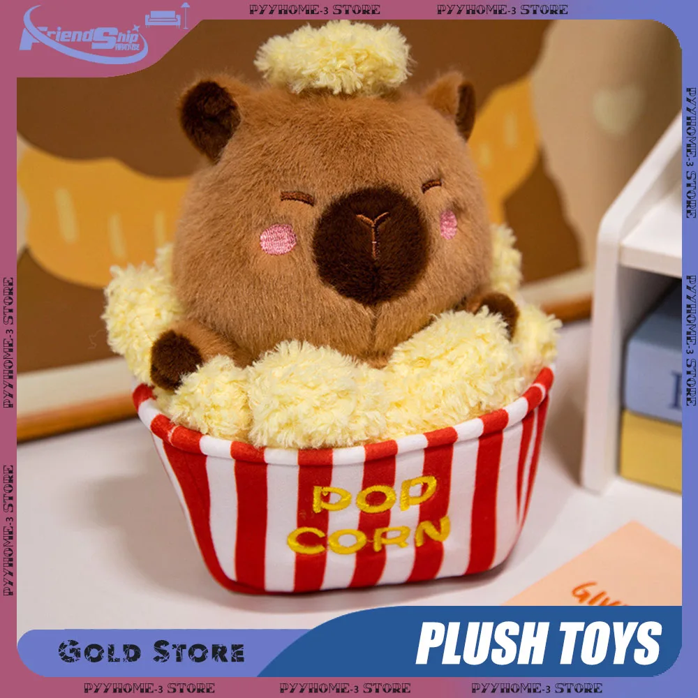 

Плюшевые игрушки, дизайн попкорна, милая и пушистая капибара, исцеляющая и теплая, подходит для взрослых, сюрпризы на день рождения, аниме и рождественские подарки