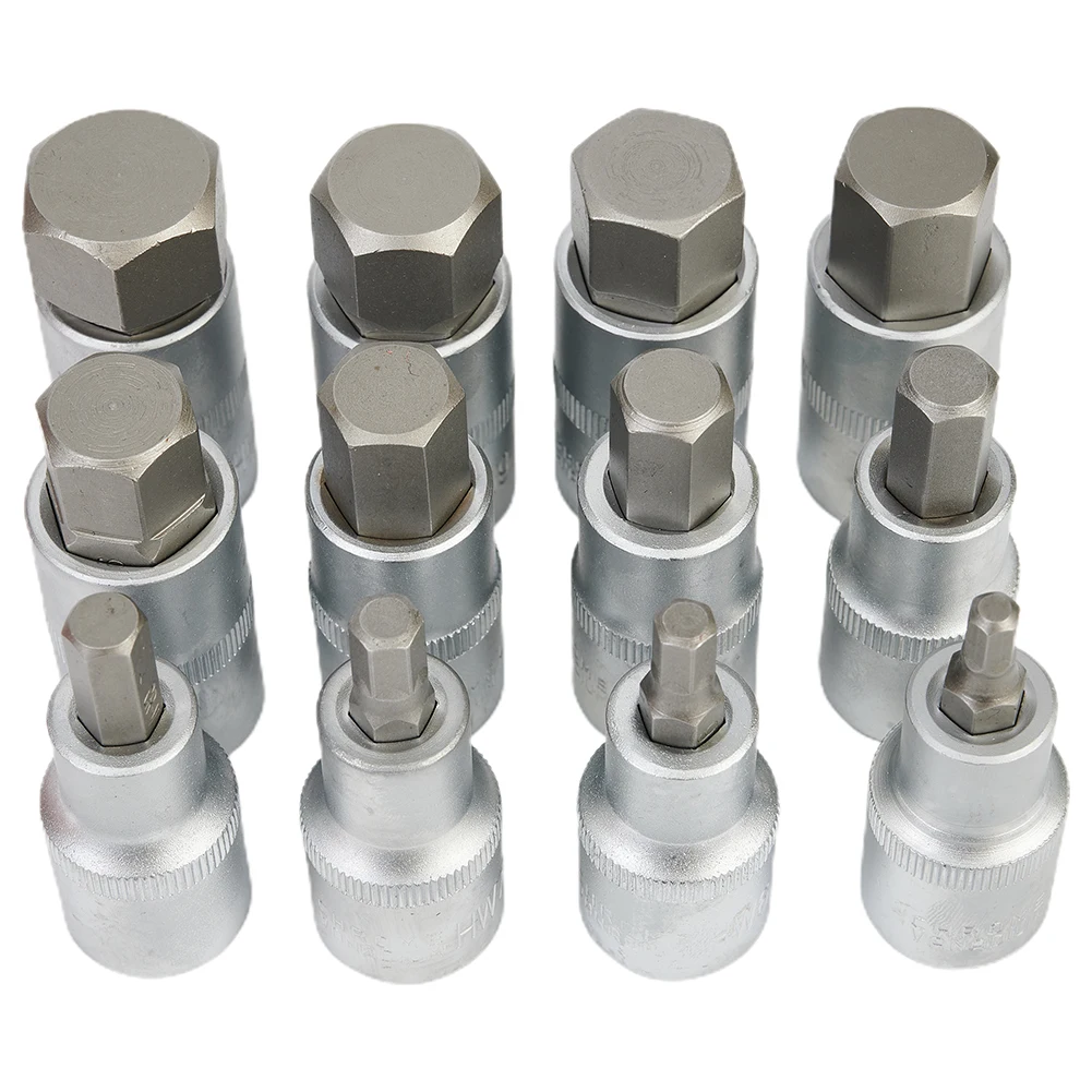 

High Quality Drive 1 2 Inch Drive Accessories Parts Steel With Red Box Drive Ratchet Parts H5-H22 Socket Bit Set