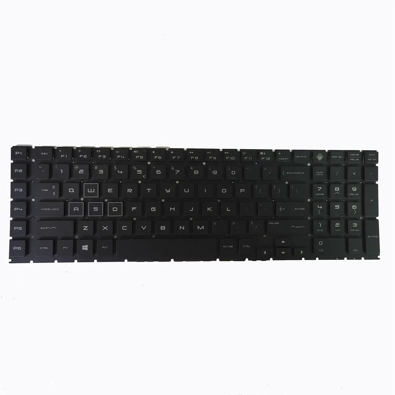 Imagem -03 - Teclado dos Eua com Luz Retroiluminada Rgb sem Moldura Preta hp Omen 17cb 17-cb 17-cb1000x17-cb0000 Novo