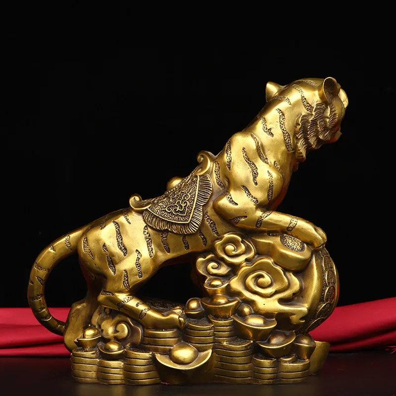 Guyunzhai Brass Money Ruyi Decoration Twelve Zodiac Tiger Crafts Office Shop Craft