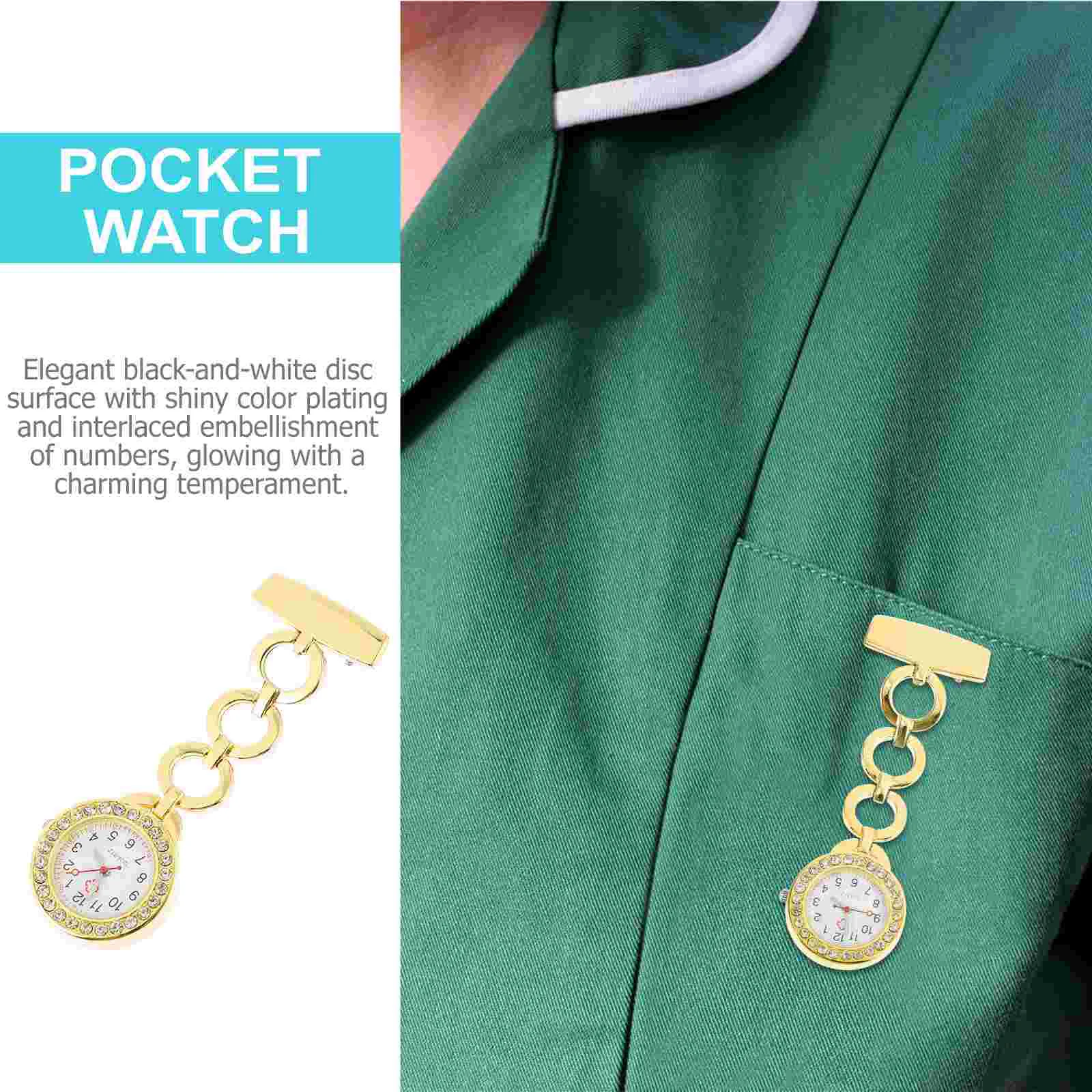 Pocket Watch Hanging Clothing Birthday Gift Student Fob Watches Plastic Nurse Chest Portable