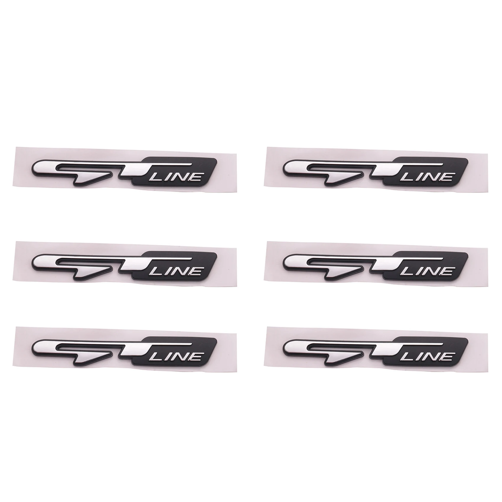 6X Cool 3D Car Style Sticker Gt Line Letters Sticker for Kia Rear Trunk Fender Car Doors Stickers Gt Line