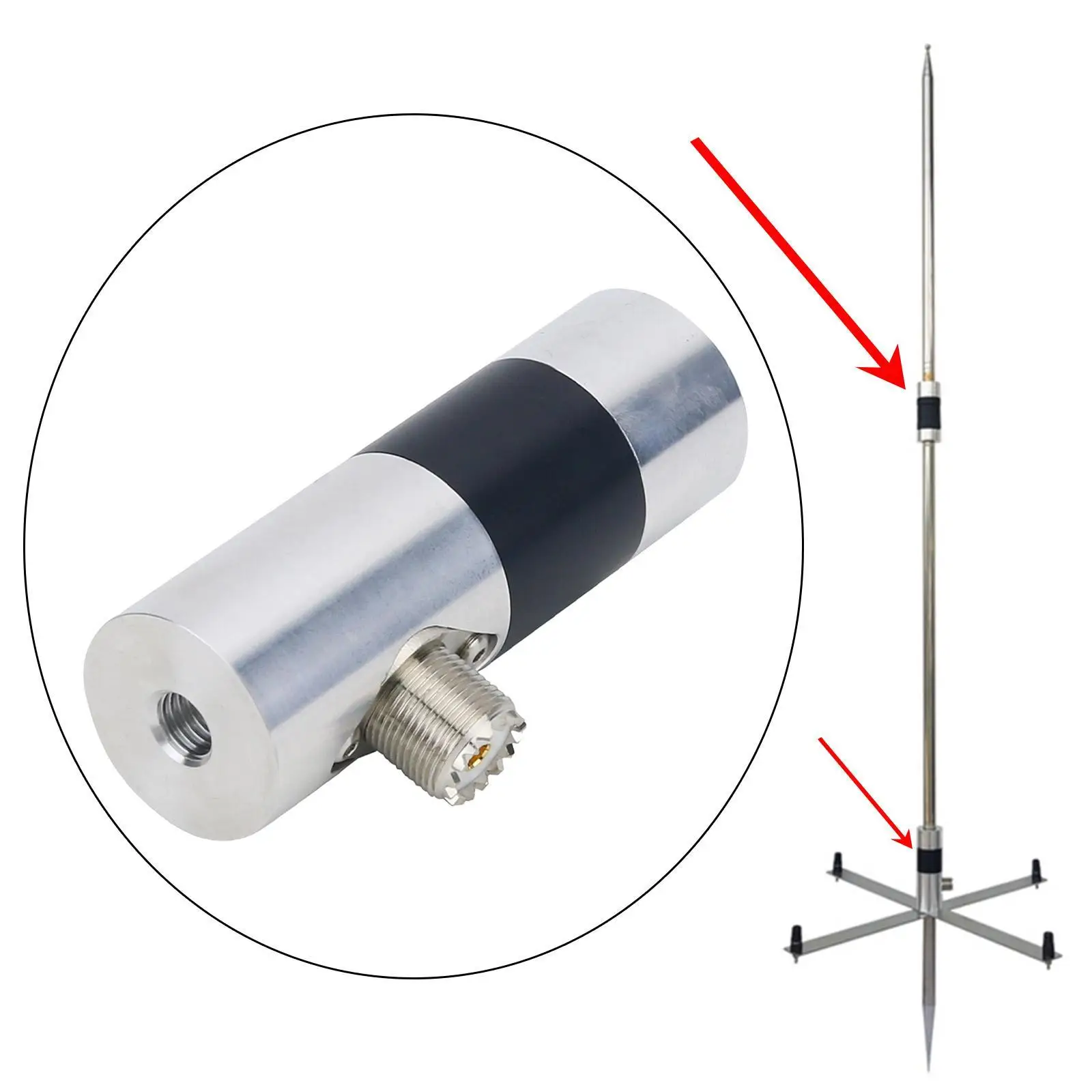 

Основание M10 для аксессуаров к коротковолновым антеннам: простое в использовании, легкое, запасная часть