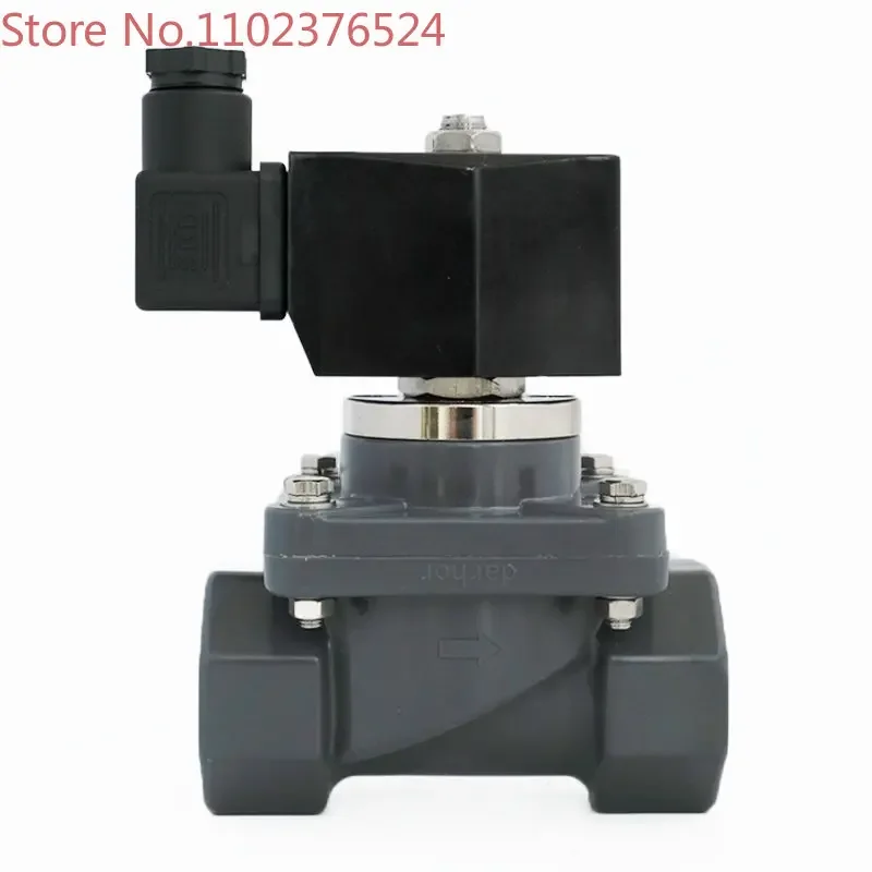 

UPVC acid and alkali resistant solenoid valve DN15-25 anticorrosive solenoid valve 220V24V seawater High pressure solenoid valve