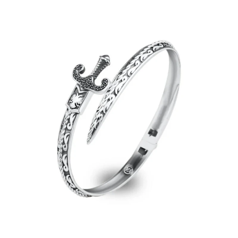 E15E Simple and Stylish Swords Wrap Open Cuff Bracelet Simple Versatile Open Bracelet