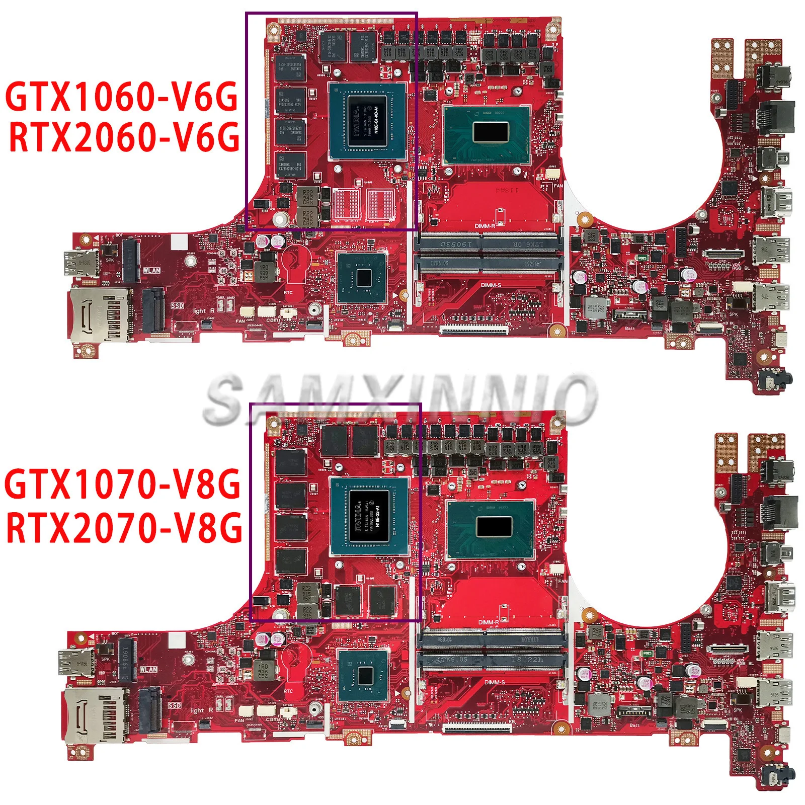 SAMXINNO GL504GW Mainboard For ASUS GL504GV GL504GM GL504GS GL504G Laptop Motherboard With I5 I7 CPU GTX1060 RTX2060 RTX2070