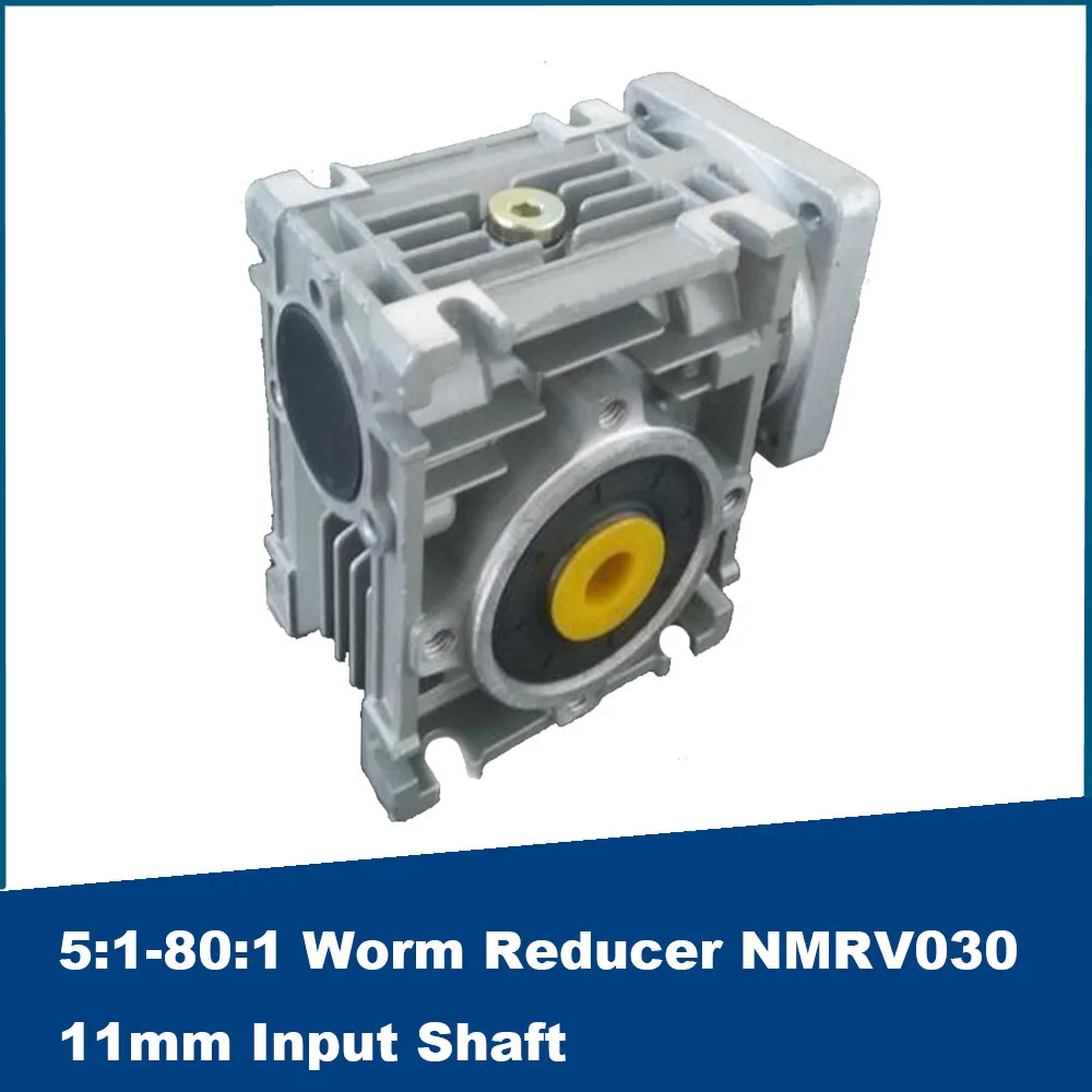 

5:1-80:1 Worm Reducer NMRV030 11mm Input Shaft RV030 Worm Gearbox Speed Reducer for NEMA 23 Motor