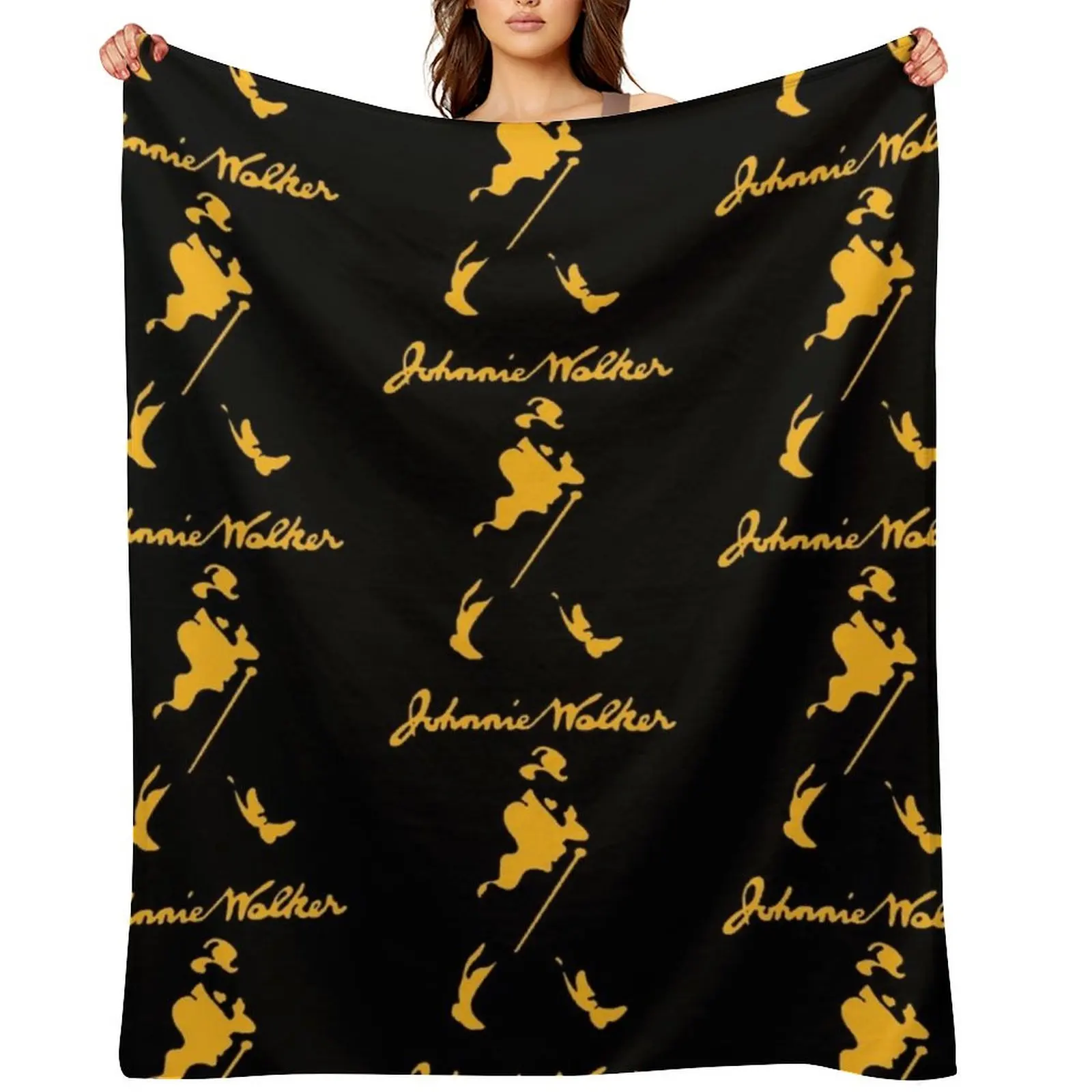 

Johnnie Walker Gold Throw Blanket Sofa for winter Fashion Sofas Multi-Purpose Blankets