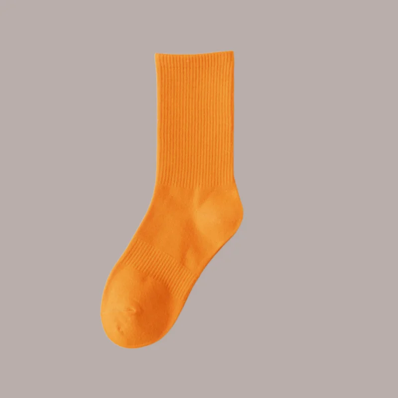 Calcetines largos de tubo medio para mujer, medias deportivas coloridas, de alta calidad, para las cuatro estaciones, 5/10 pares