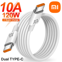 Xiaomi 120W 10A Fast Charger Cable Type C To Type C Fast Charging Cable For iPhone 15 Pro Max High-speed Data Transfer Wire Cord